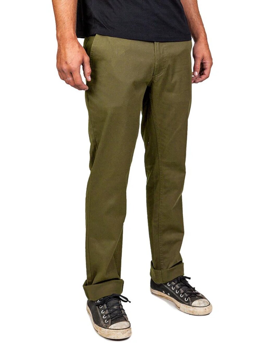 Brixton Reserve Chino Pants Straight Leg in Olive Green Trousers Size 38X33